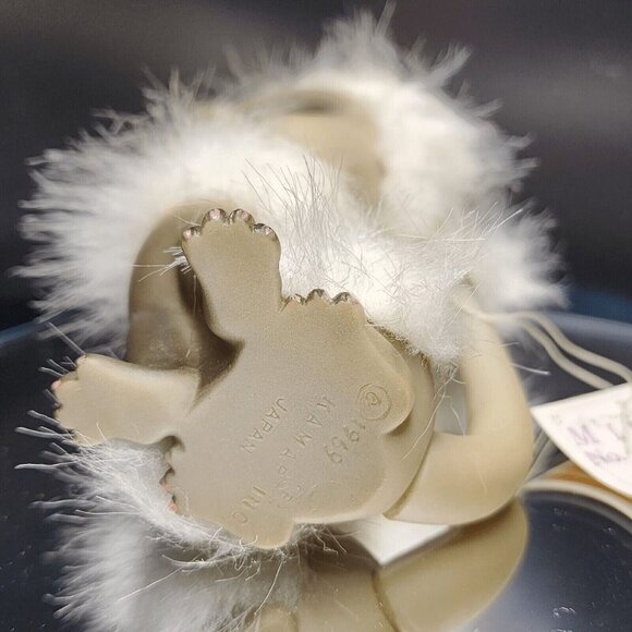 Siamese Cat Kamar Green Eyes Mimi 1968 Vintage Fuzzy Hair Rubber Toy Japan Big E - Picture 8 of 10